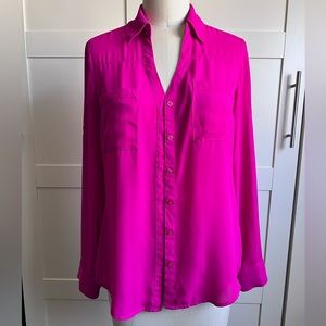 Express Portofino Hot Pink shirt sz S